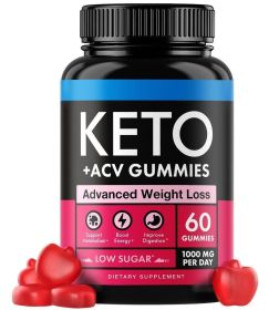 Keto Apple Cider Vinegar Gummies 1000mg Well Digested ACV Keto Gummies for Weight Loss and Control Detox Digestion Metabolism Delicious Keto ACV Gummi