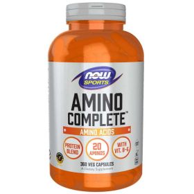 NOW Sports Nutrition, Amino Complete‚Ñ¢, Protein Blend With 21 Aminos and B-6, 360 Veg Capsules