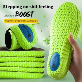 Sports Shock Absorption Insole Green PU Memory Foam Breathable Arch Support Orthopedic Shoes Pad Men Women Feet Care Shoes Pad (Shoe Size: EU41-42(260mm))